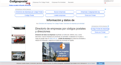 Desktop Screenshot of empresas.codigospostal.org