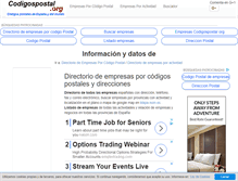 Tablet Screenshot of empresas.codigospostal.org